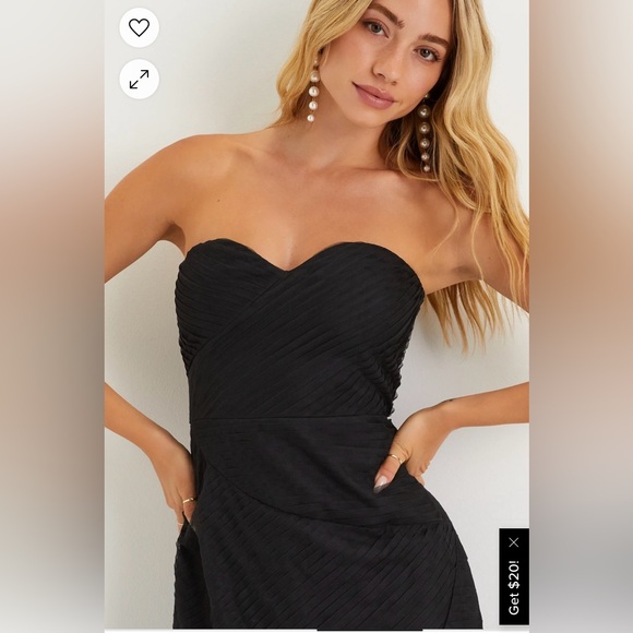 NWT Lulus Stunning Icon Black Tulle Pleated Gown - Picture 2 of 7